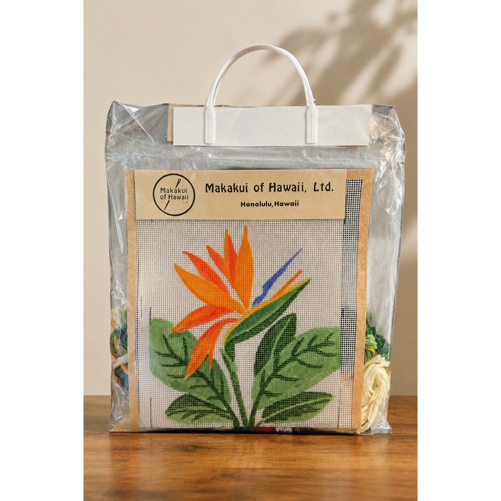 Vintage Hawaiian Needlepoint Kit Bird of Paradise Sealed NOS Makakui Hawaii